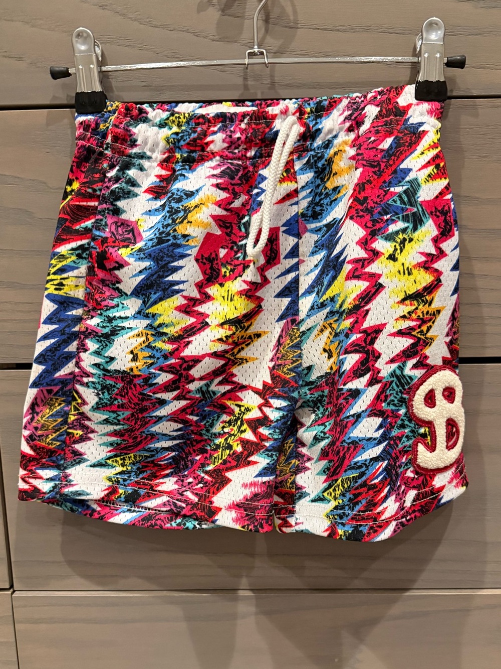 Bucketsquad Multicolor Glitch Youth Boys Shorts Sz Medium 7/8
